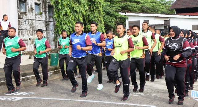 Kapolres Aceh Timur Pimpin Tes Kesamaptaan Jasmani Periode I Tahun 2025